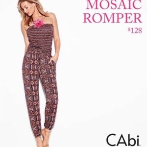 CAbi Women's Mosaic Halter Romper - Multicolor